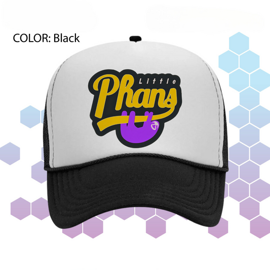 yTrucker Hat (Black): Purple/Yellow Logo