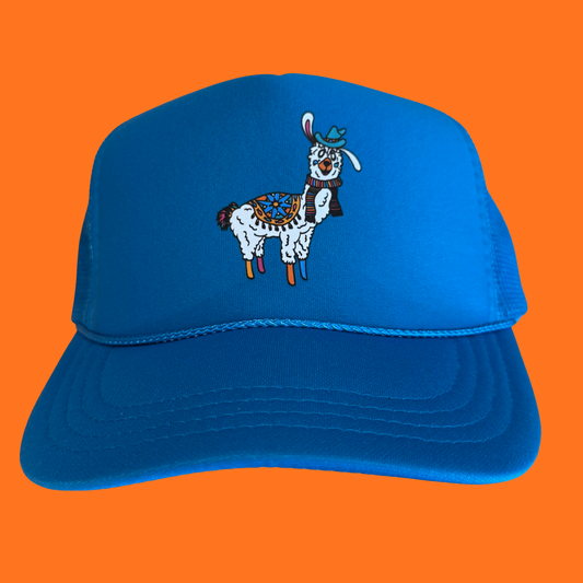Trucker Hat-Youth Size "LLama" (Colorado Blue)