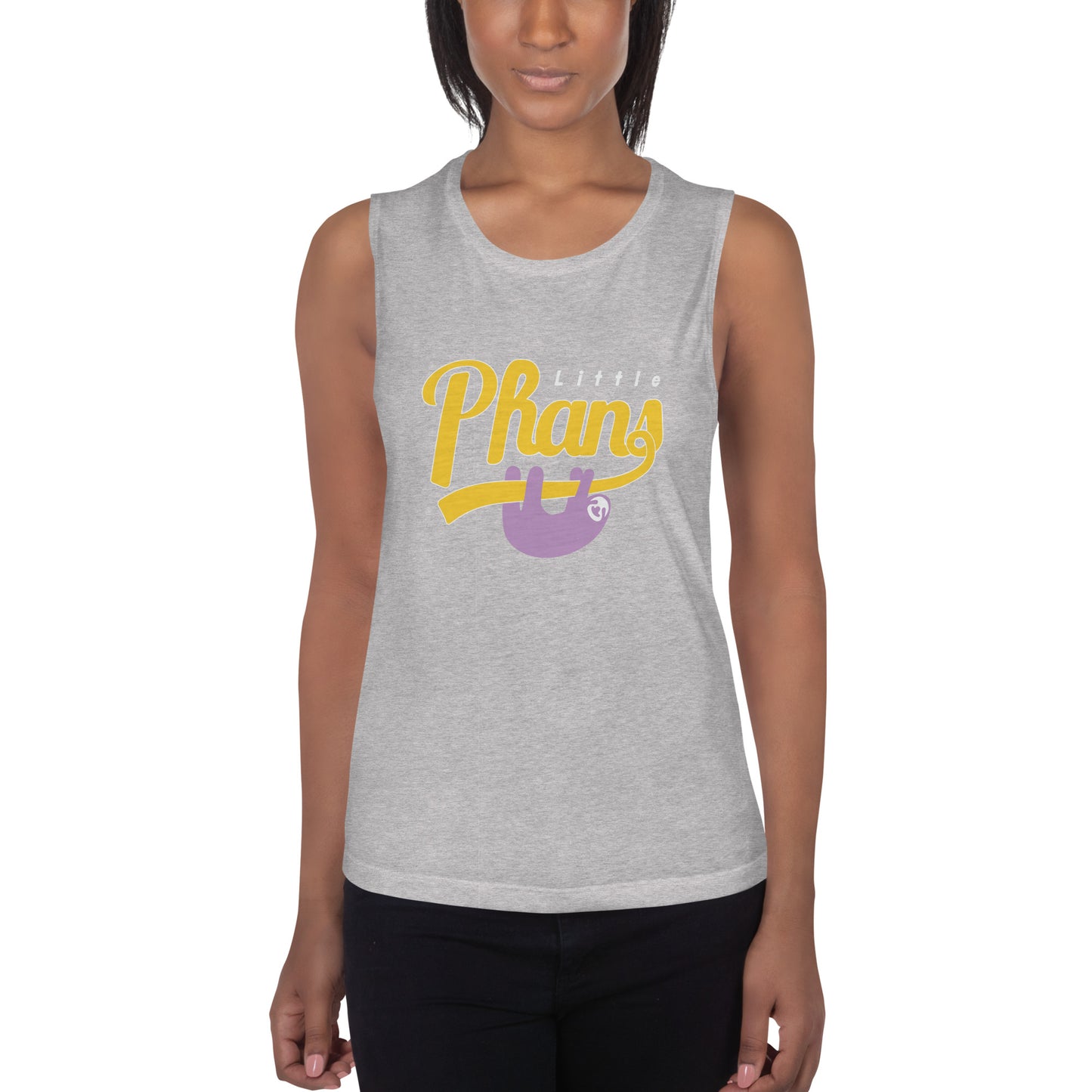 Women's Sport Tank-Purple/Yellow Logo