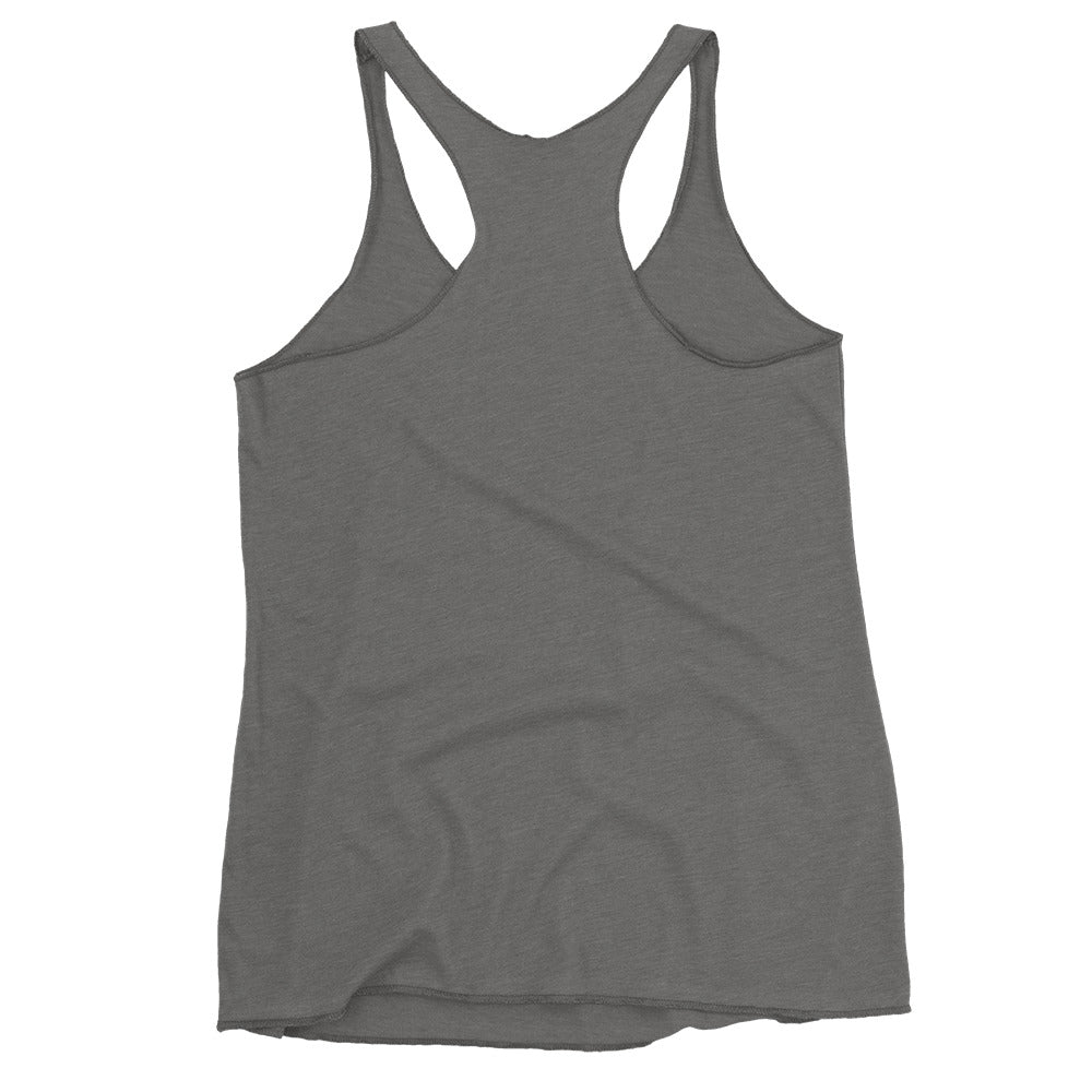 Women's Racerback Tank-Pink/Green Logo