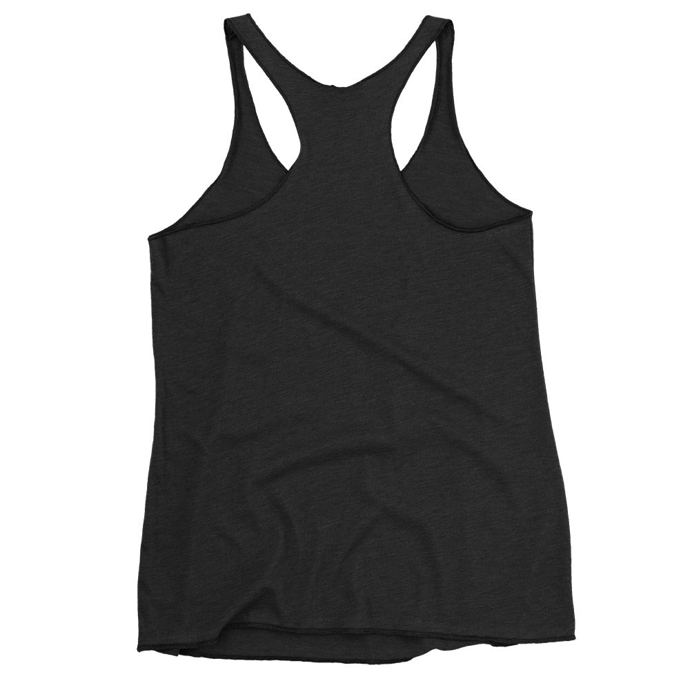 Women's Racerback Tank-Pink/Green Logo